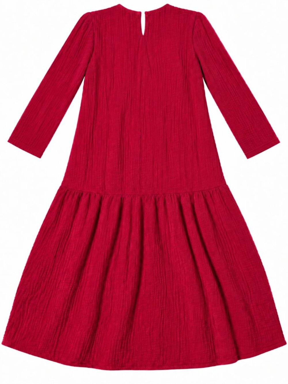 XiRENA Mia Dress Tagged XS Oversized Berry Cotton Gauze Ruffle Tiered Oversized - Picture 3 of 9